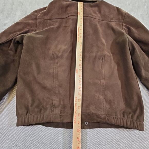 Perry Ellis Portfolio Microsuede Jacket Men's Medium Lined Full Zip Old Money - Picture 15 of 16